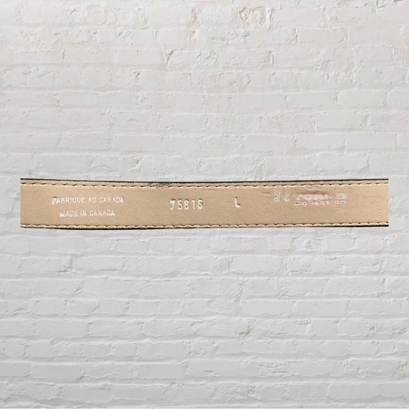 NYGARD Ladies Serpent Print Belt - Dark Brown - Size Large - Picture 3 of 5